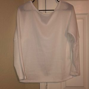 White long sleeve top